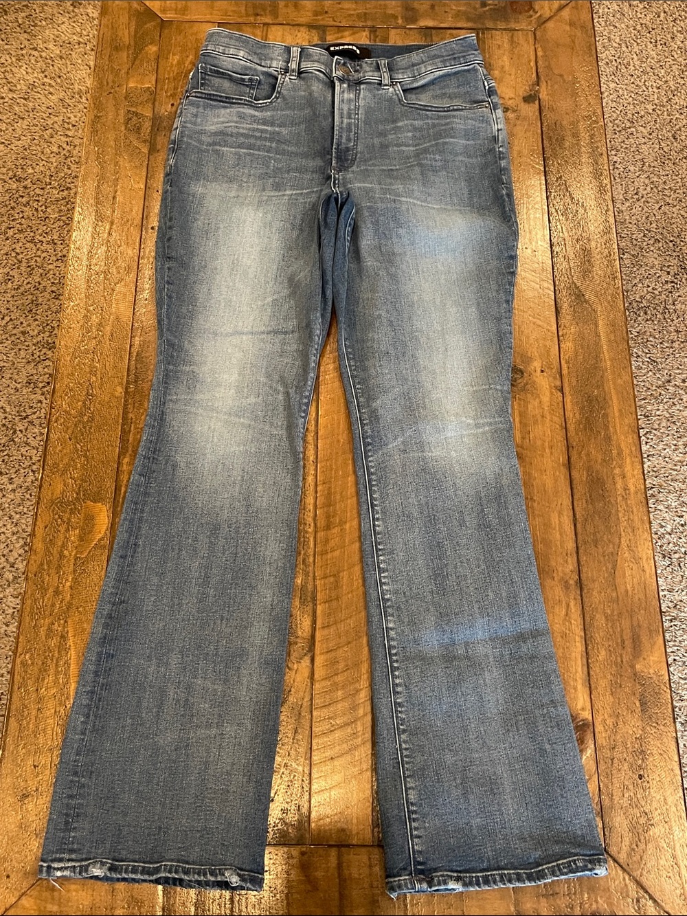 Express Light Blue Flare Jeans D64